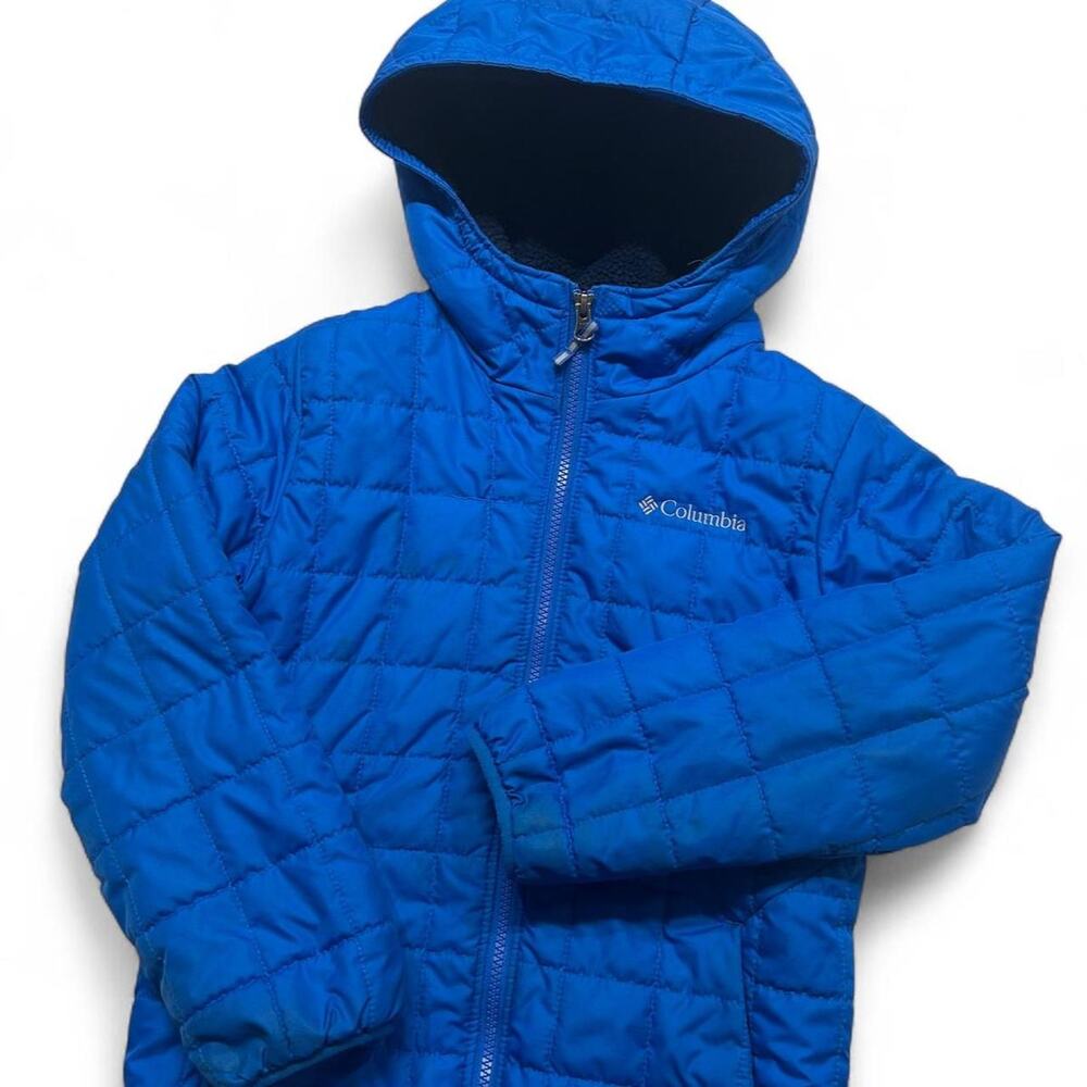 Columbia blue fleece lined hooded